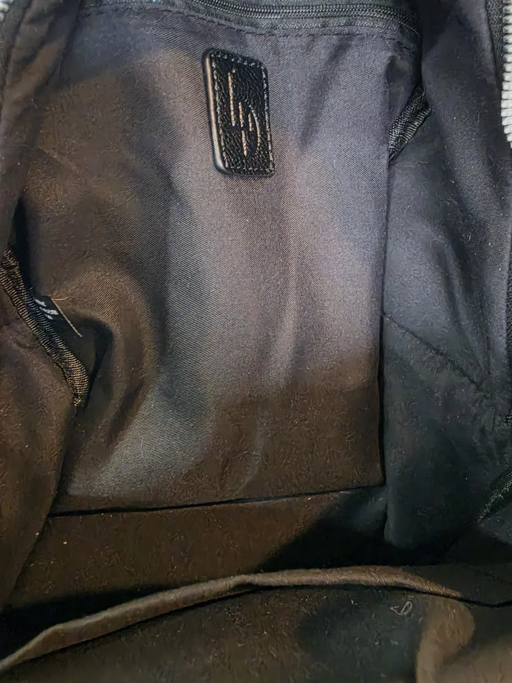 LD Brand Mini Black Pebbled Vegan Leather Backpack Y2k 90s Style Pom Pom Charm